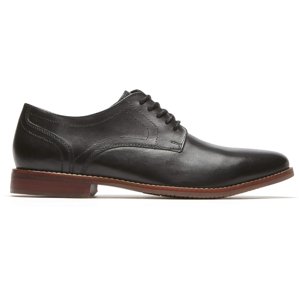 Rockport Singapore Mens Oxfords - Style Purpose Plain Toe Black - GP6719830